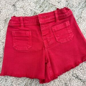 Zara Kids Red Denim Shorts